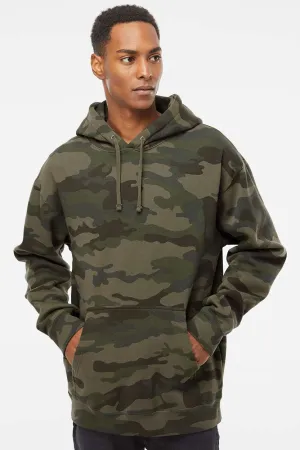 Independent Trading Company Herren Kapuzenpullover Hoodie mit Kangaroo-Tasche - Waldgrün Camo