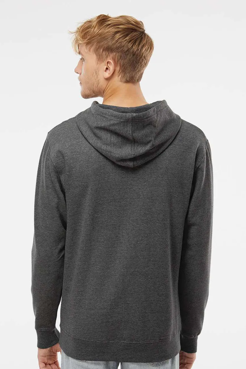 Independent Trading Company Herren Kapuzenpullover Hoodie mit Kangaroo-Tasche - Heather Charcoal Grey