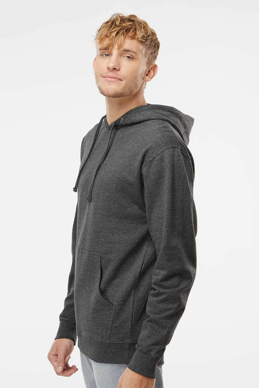 Independent Trading Company Herren Kapuzenpullover Hoodie mit Kangaroo-Tasche - Heather Charcoal Grey