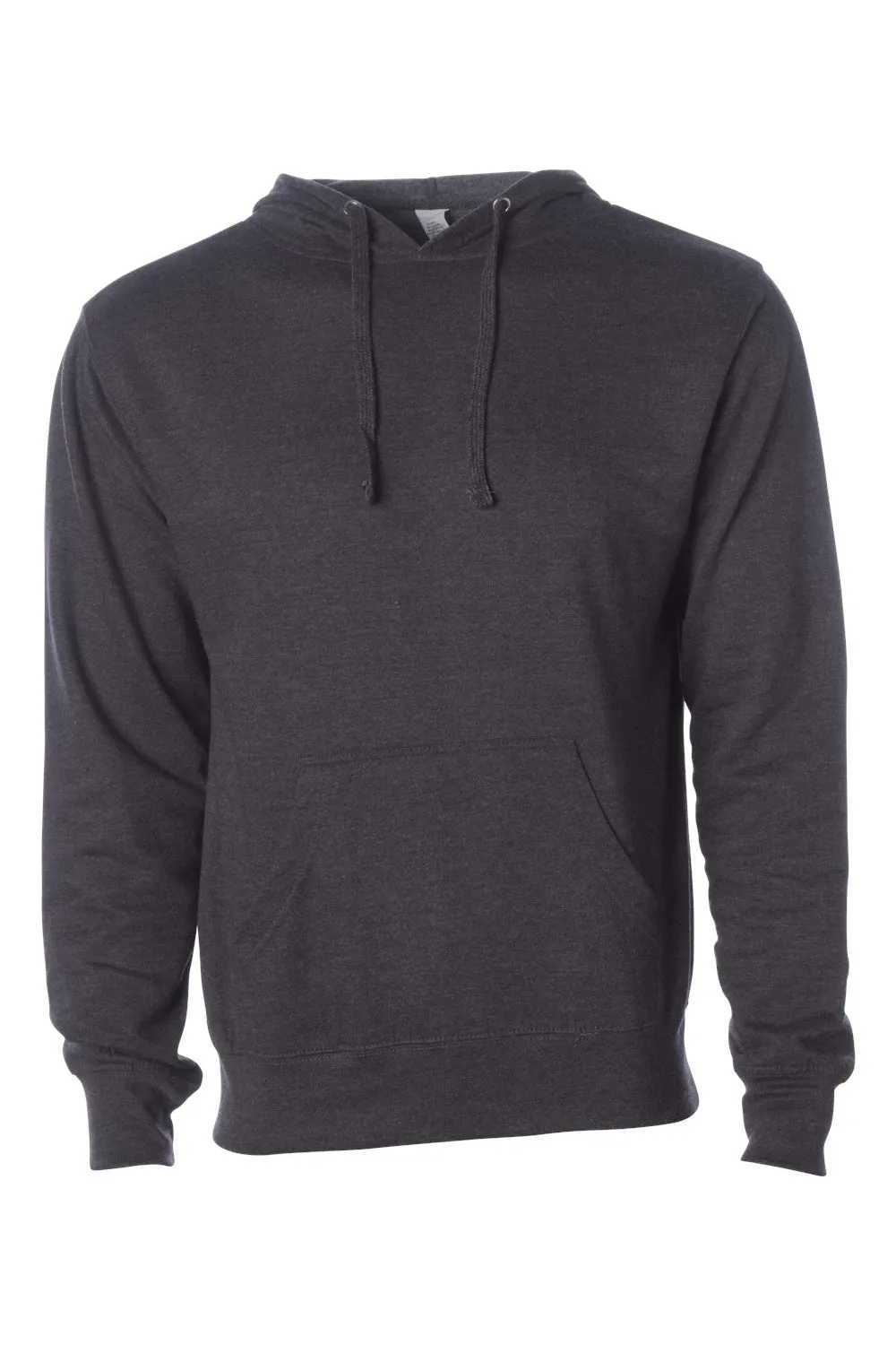 Independent Trading Company Herren Kapuzenpullover Hoodie mit Kangaroo-Tasche - Heather Charcoal Grey