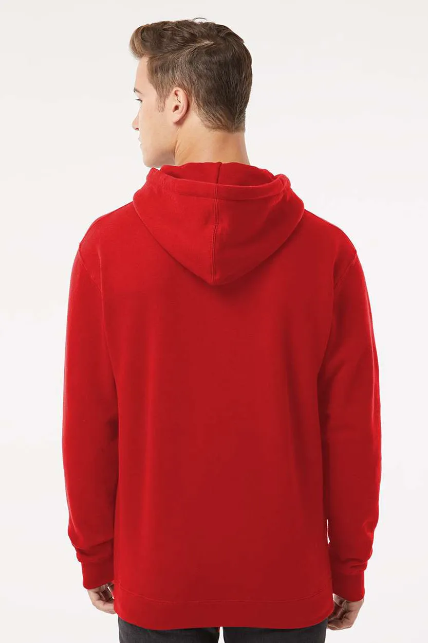 Independent Trading Company Herren Kapuzenpullover Hoodie mit Kangaroo-Tasche - Rot