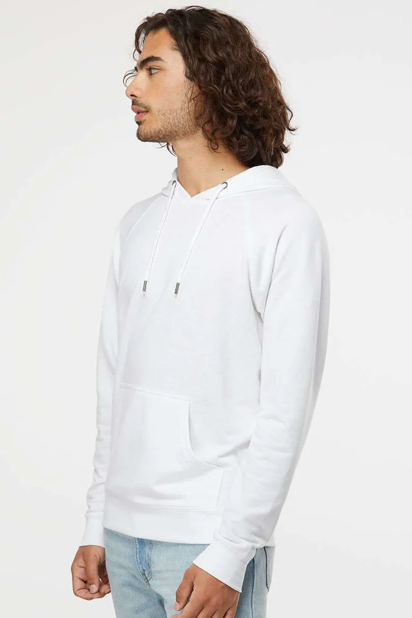 Independent Trading Company Herren Icon Loopback Terry Kapuzenpullover mit Kangaroo-Tasche - Weiß