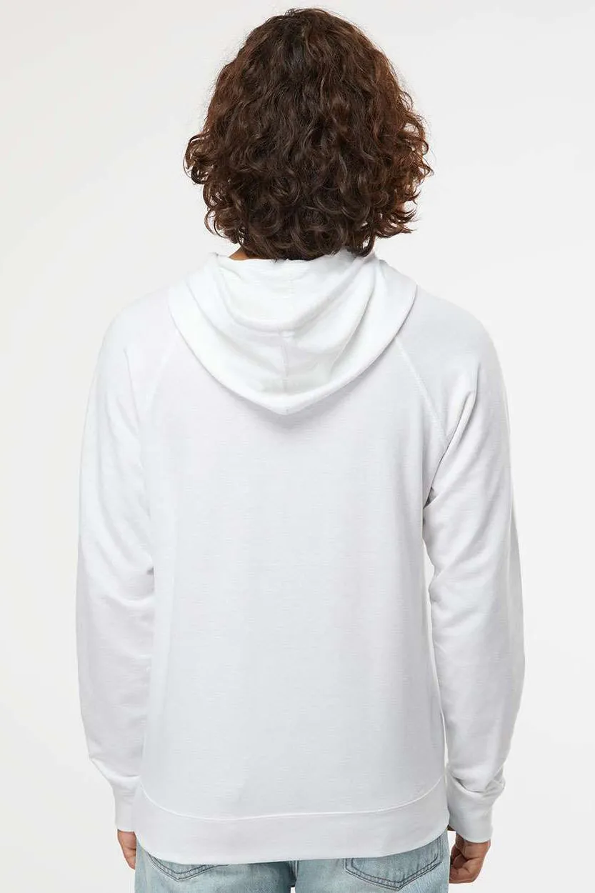 Independent Trading Company Herren Icon Loopback Terry Kapuzenpullover mit Kangaroo-Tasche - Weiß