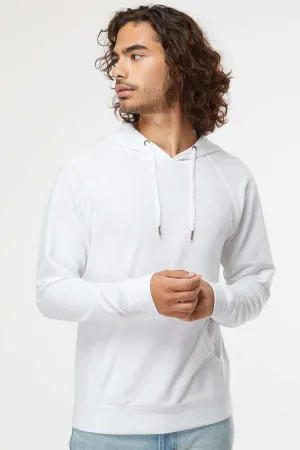 Independent Trading Company Herren Icon Loopback Terry Kapuzenpullover mit Kangaroo-Tasche - Weiß
