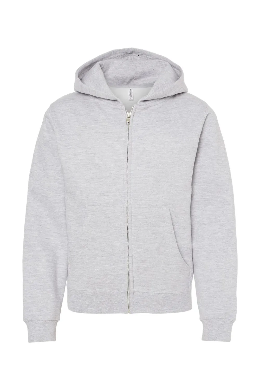 Independent Trading Company Jugendliche Kapuzenpullover mit Reißverschluss und Taschen - Heather Grau