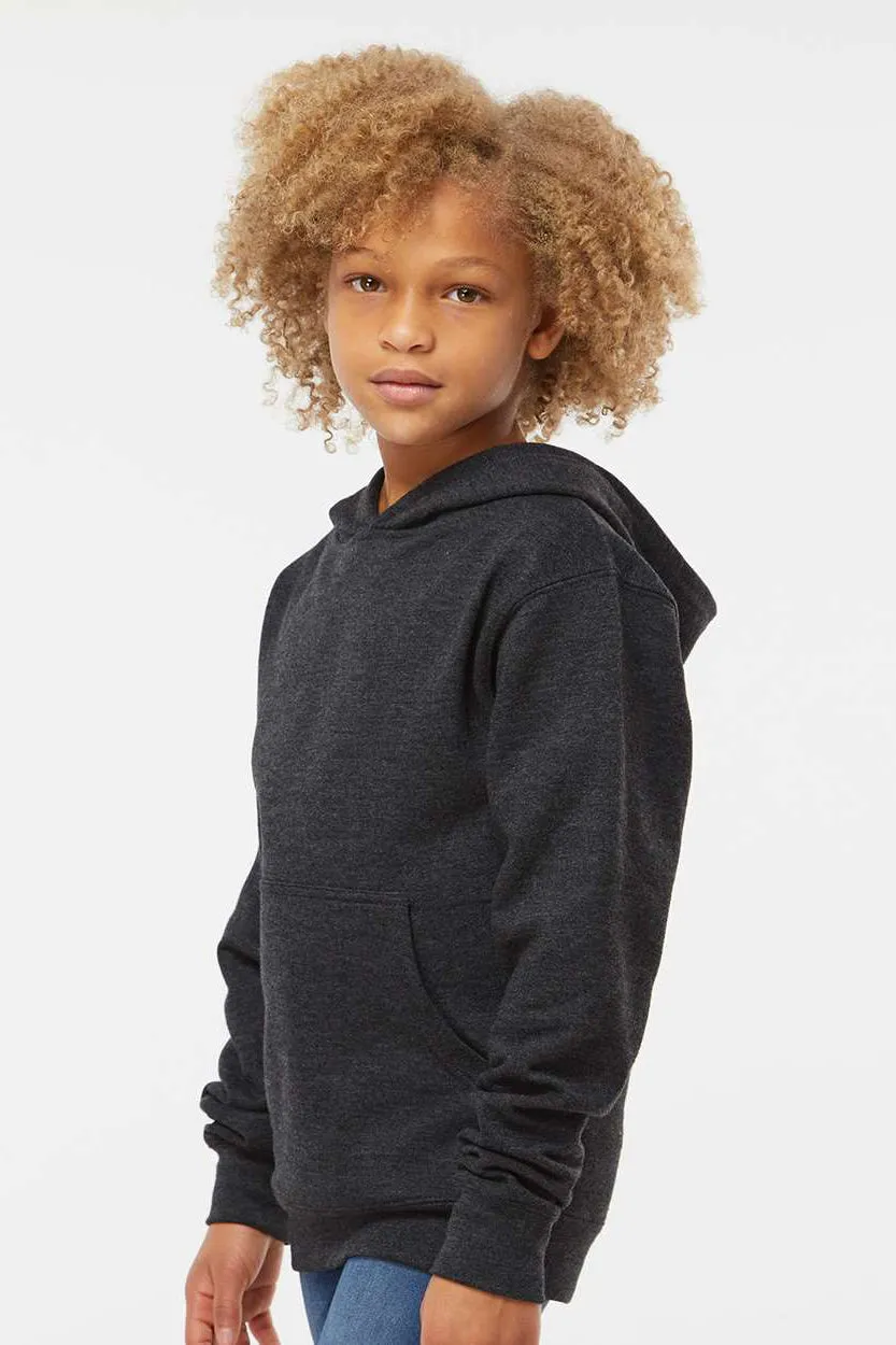 Independent Trading Company Jugendkapuzenpullover Hoodie mit Kangaroo-Tasche - Meliertes Anthrazitgrau