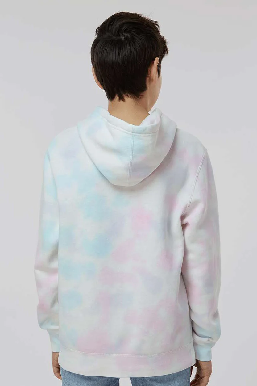 Independent Trading Company Jugendliche Batik Kapuzenpullover Hoodie mit Beuteltasche - Zuckerwatte