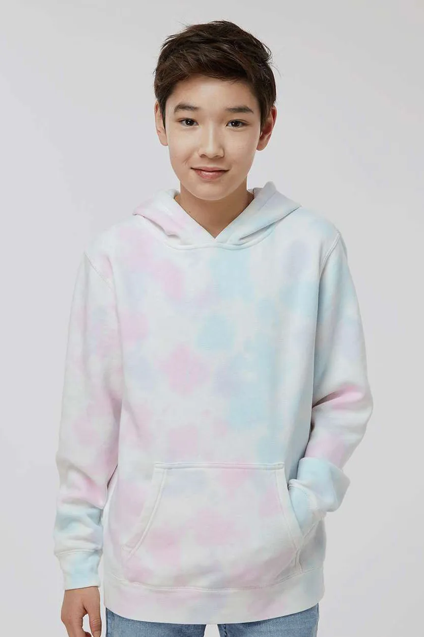 Independent Trading Company Jugendliche Batik Kapuzenpullover Hoodie mit Beuteltasche - Zuckerwatte