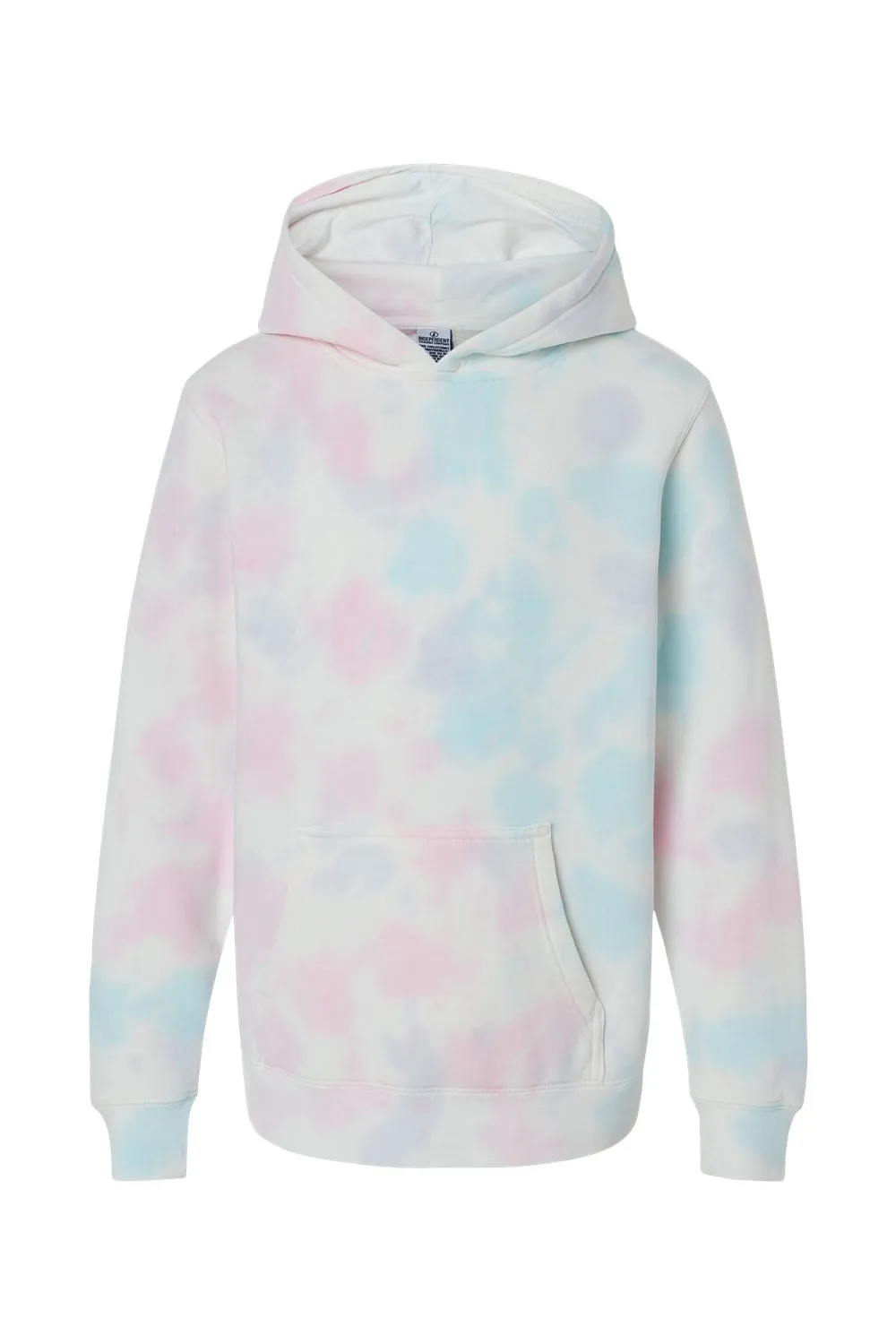 Independent Trading Company Jugendliche Batik Kapuzenpullover Hoodie mit Beuteltasche - Zuckerwatte