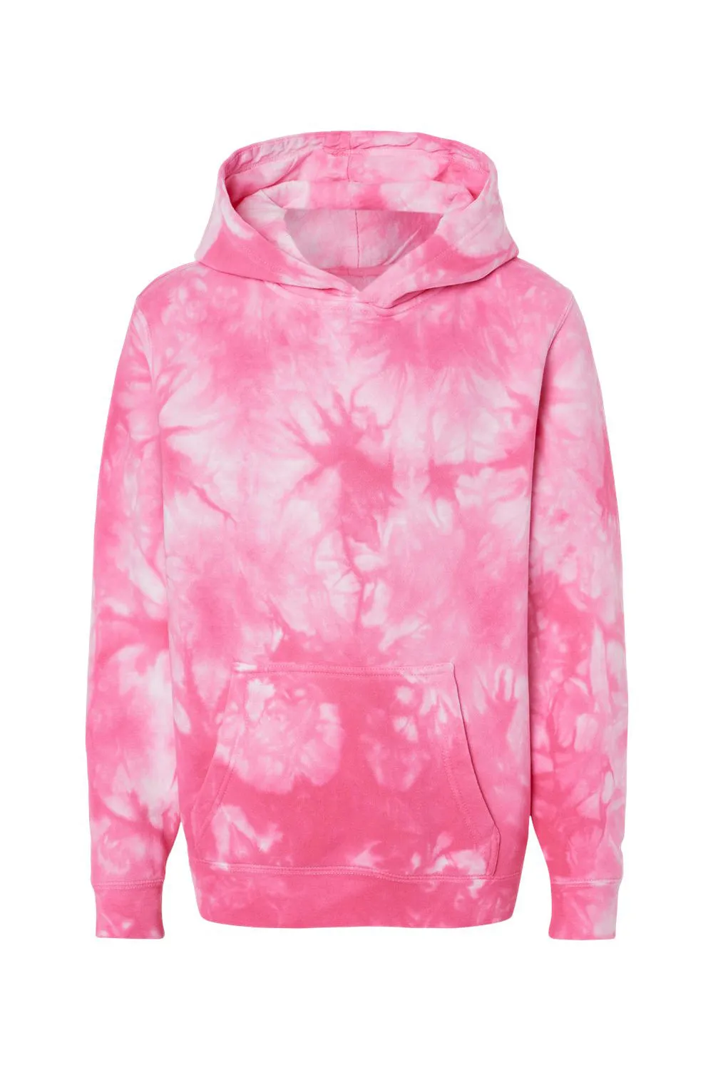 Independent Trading Company Jugendliche Batik Kapuzenpullover Hoodie mit Kangaroo-Tasche - Pink