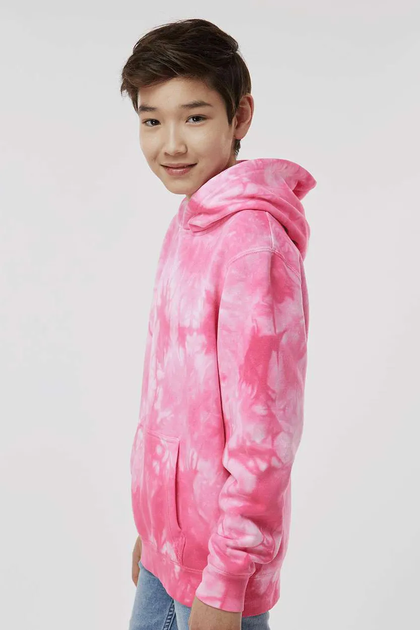 Independent Trading Company Jugendliche Batik Kapuzenpullover Hoodie mit Kangaroo-Tasche - Pink