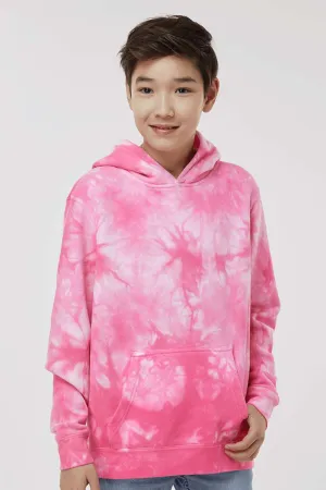 Independent Trading Company Jugendliche Batik Kapuzenpullover Hoodie mit Kangaroo-Tasche - Pink
