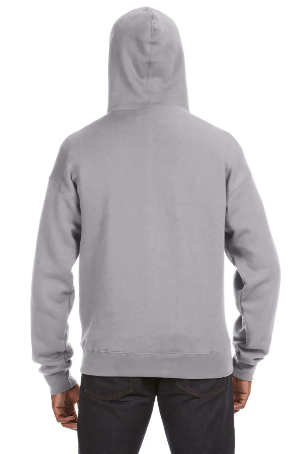 J America Herren Premium Fleece Full-Zip Kapuzenpullover mit Taschen - Oxford Grau