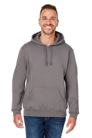 J America Herren Premium Fleece Kapuzenpullover mit Kangaroo-Tasche - Fossilgrau