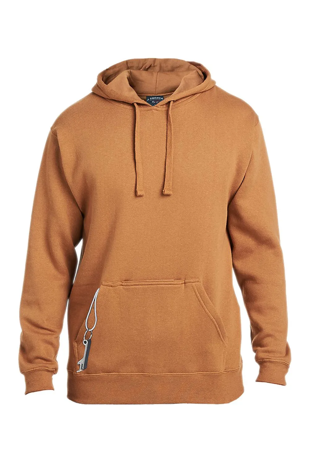 J America Herren Tailgate Fleece Kapuzenpullover mit Kangaroo-Tasche - Kupfer