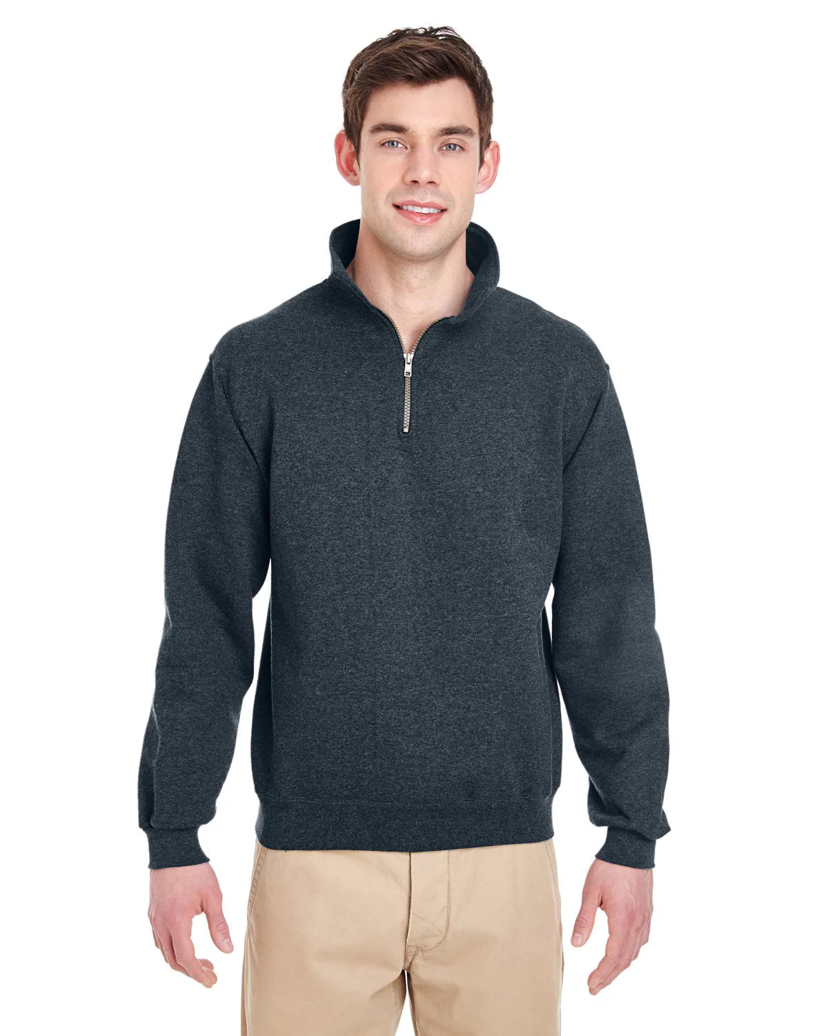 Jerzees 4528 Erwachsenen Super Sweats NuBlend Fleece Viertelreißverschluss Pullover