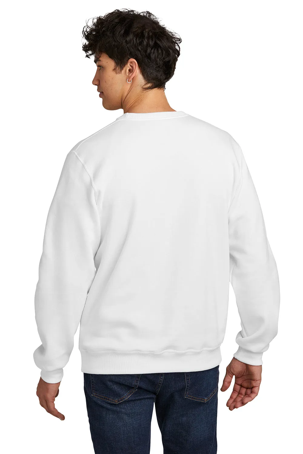 Jerzees Herren Eco Premium Feuchtigkeitstransportierendes Rundhals-Sweatshirt - Weiß