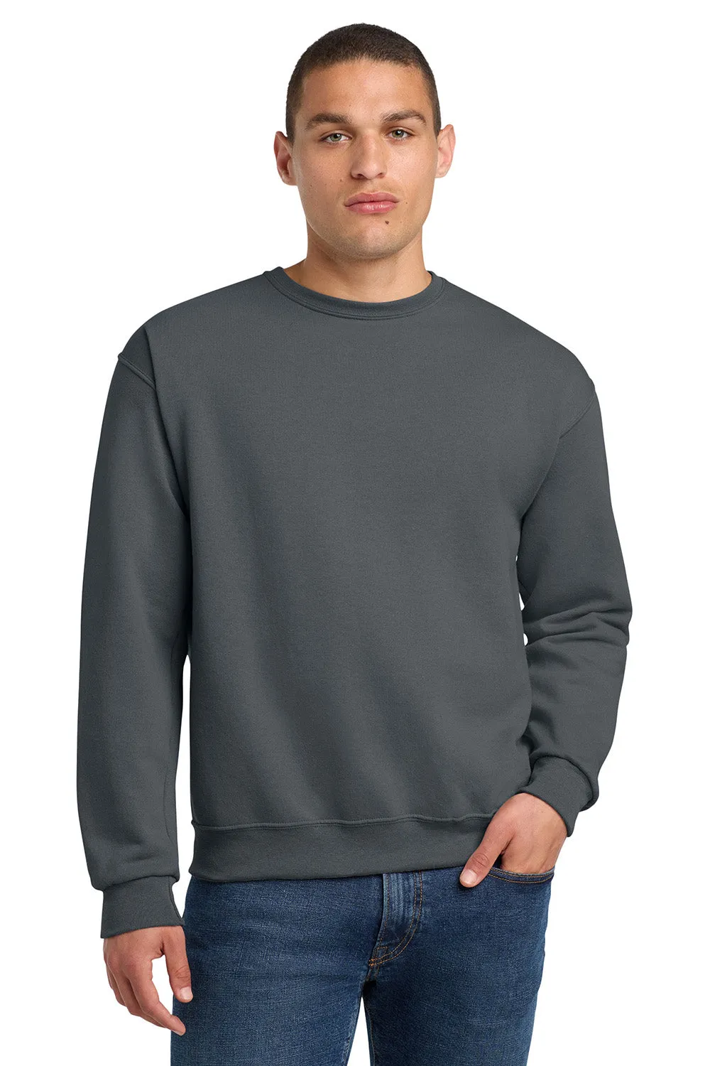 Jerzees Herren NuBlend Fleece Crewneck Sweatshirt - Anthrazitgrau