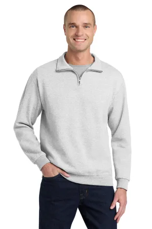 Jerzees Herren NuBlend pillingresistente Fleece 1/4-Zip Sweatshirt - Aschgrau