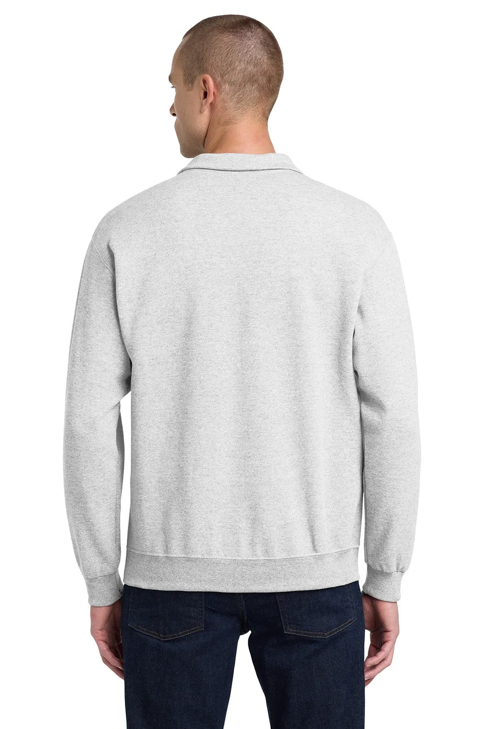Jerzees Herren NuBlend pillingresistente Fleece 1/4-Zip Sweatshirt - Aschgrau