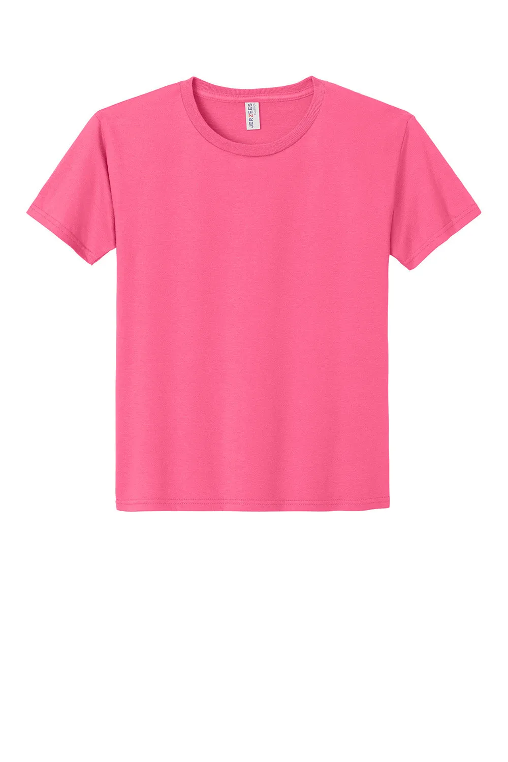 Jerzees Youth Classics Kurzarm-Rundhals-T-Shirt - Neon Pink