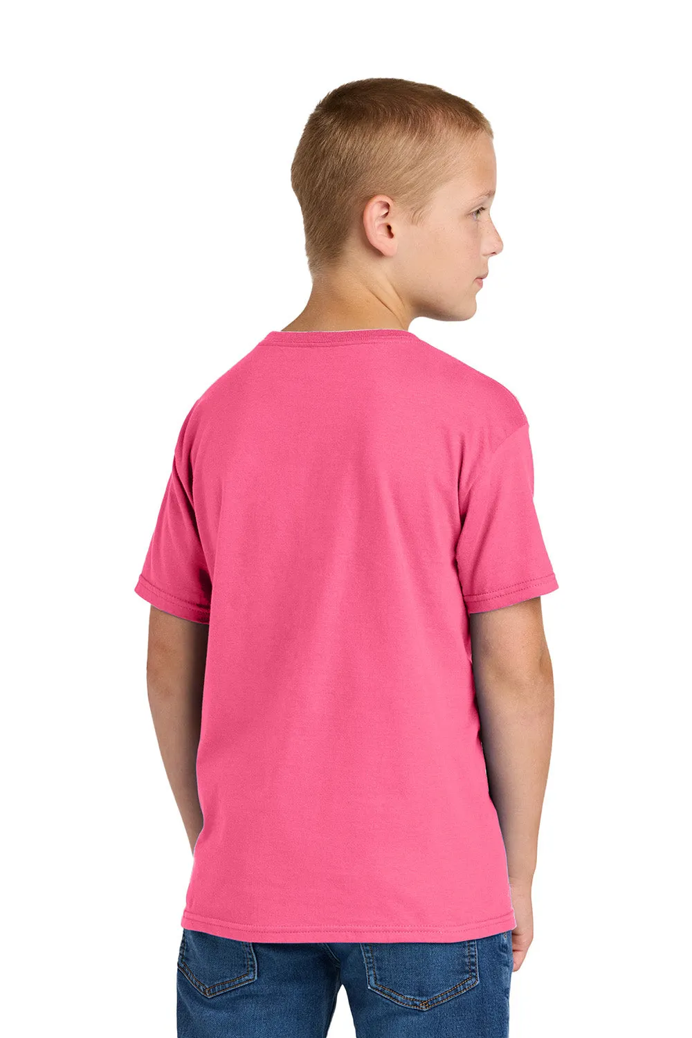 Jerzees Youth Classics Kurzarm-Rundhals-T-Shirt - Neon Pink