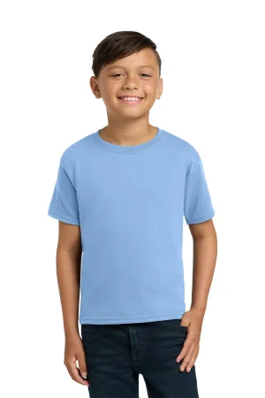 Jerzees Youth Dri-Power Feuchtigkeitstransportierendes Kurzarm-T-Shirt mit Rundhalsausschnitt - Hellblau