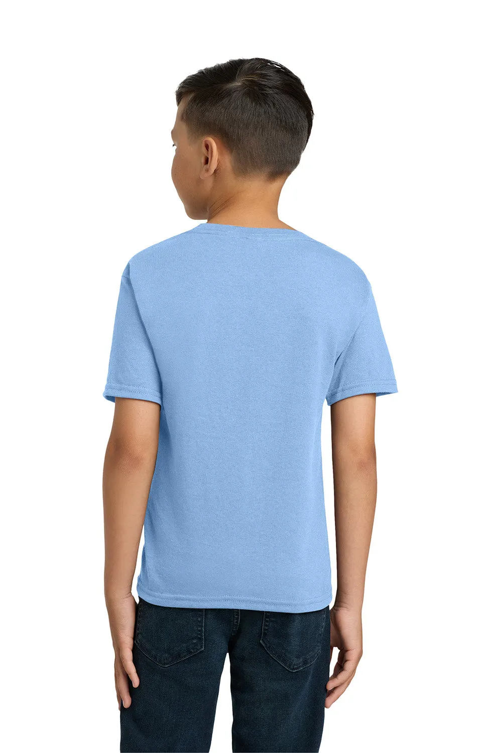 Jerzees Youth Dri-Power Feuchtigkeitstransportierendes Kurzarm-T-Shirt mit Rundhalsausschnitt - Hellblau
