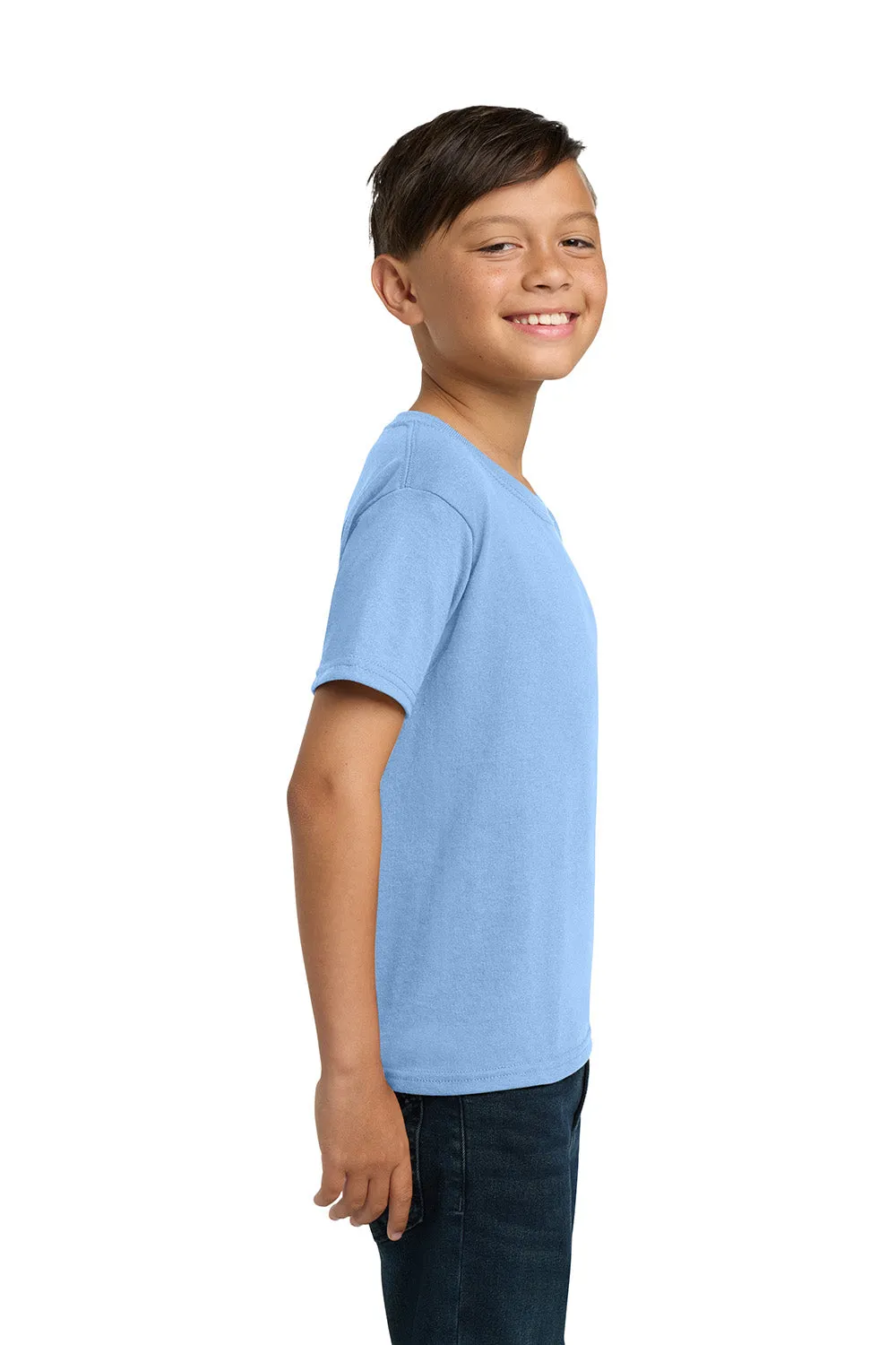 Jerzees Youth Dri-Power Feuchtigkeitstransportierendes Kurzarm-T-Shirt mit Rundhalsausschnitt - Hellblau