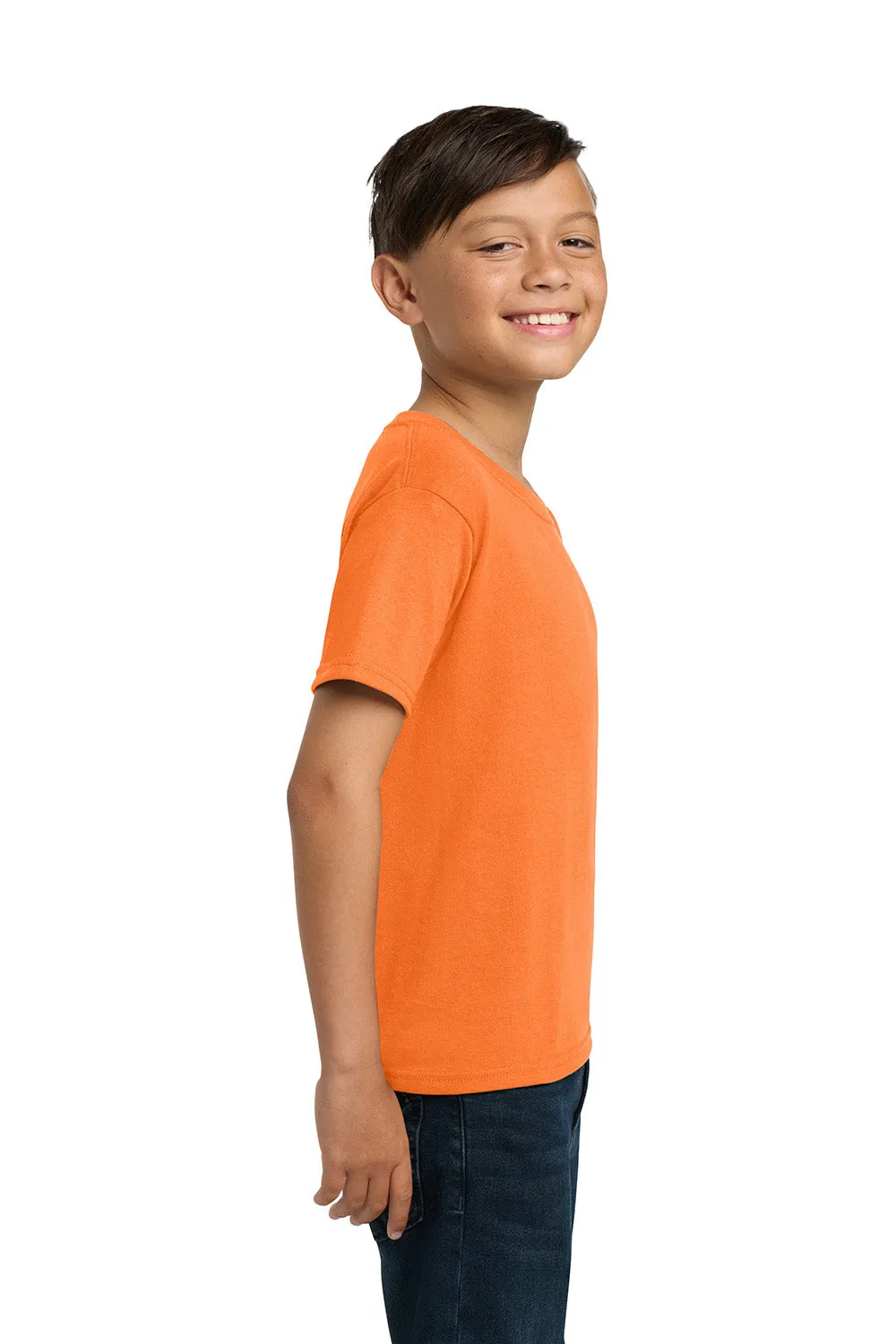 Jerzees Youth Dri-Power Feuchtigkeitsableitendes Kurzarm-T-Shirt mit Rundhalsausschnitt - Sicherheitsorange