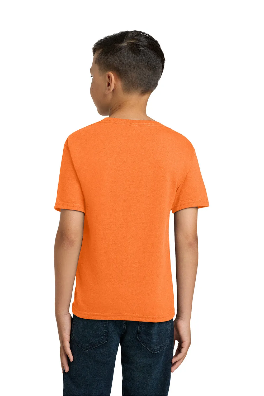 Jerzees Youth Dri-Power Feuchtigkeitsableitendes Kurzarm-T-Shirt mit Rundhalsausschnitt - Sicherheitsorange