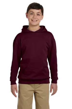 Jerzees Youth NuBlend Fleece Kapuzenpullover mit Reißverschlusstasche - Kastanienbraun