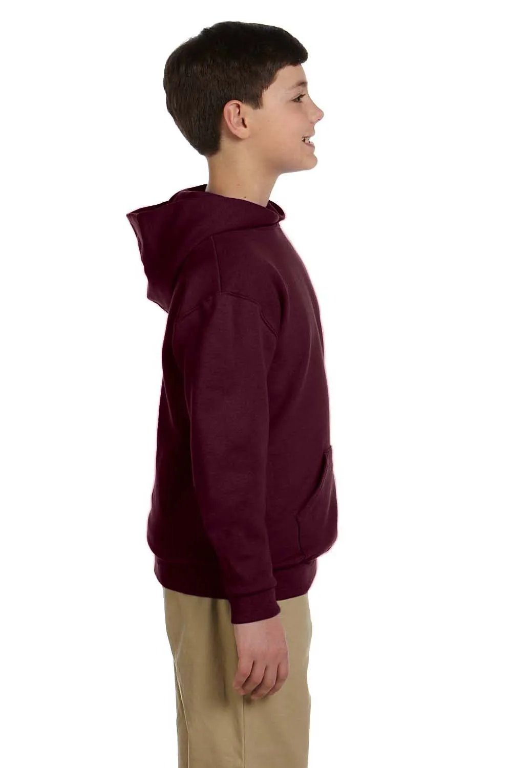 Jerzees Youth NuBlend Fleece Kapuzenpullover mit Reißverschlusstasche - Kastanienbraun