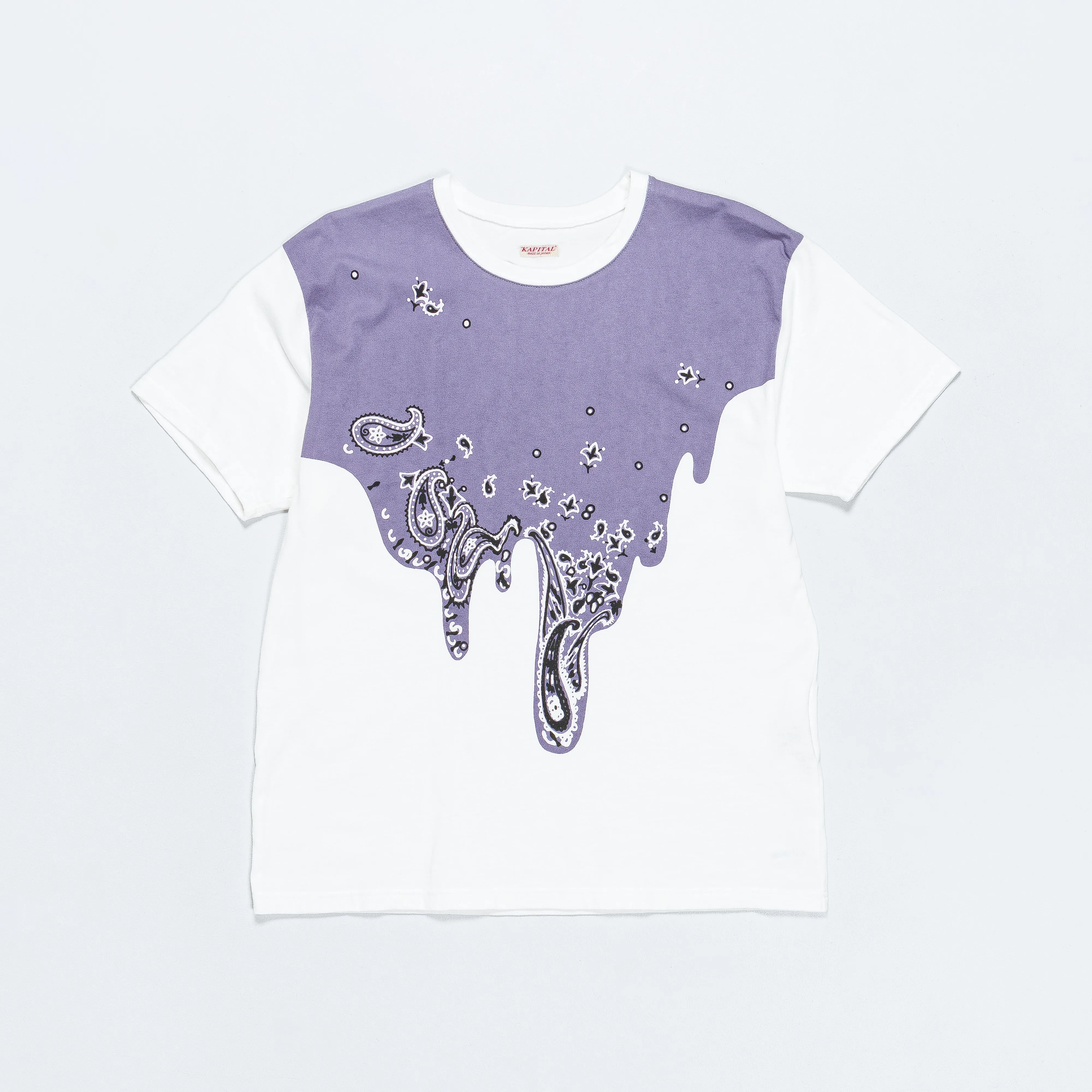 Kapital Clothing 20/-Jersey Crew T-Shirt (TOROTORO Bandana) - Aubergine