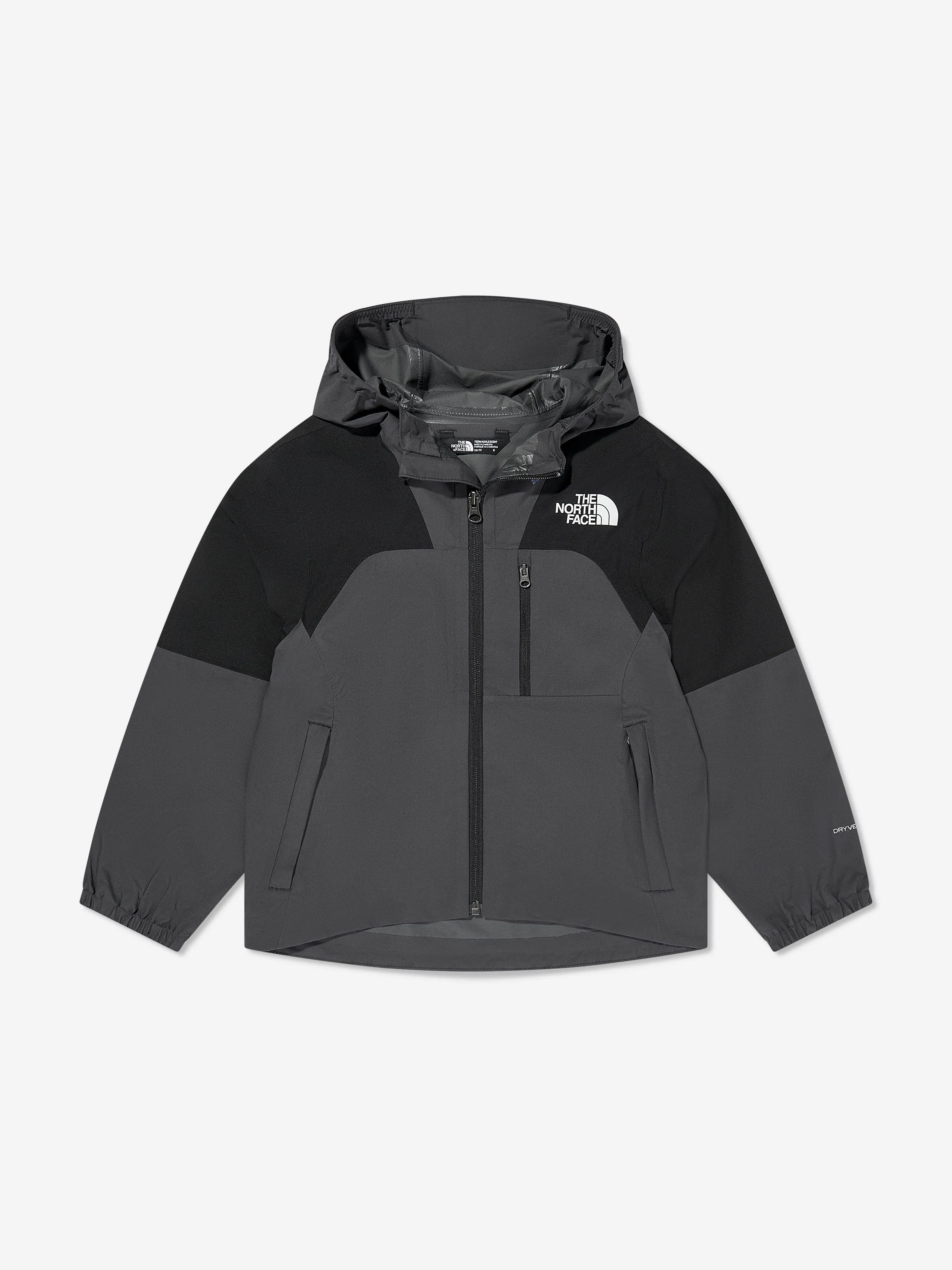 Kinder Wander Packbare Jacke in Schwarz