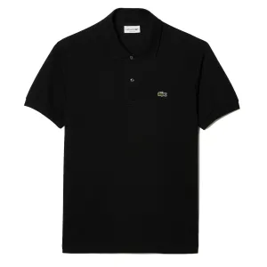 Lacoste Original S/S L.12.12 Petit Piqué Baumwoll-Polohemd Schwarz Lacoste Bekleidung