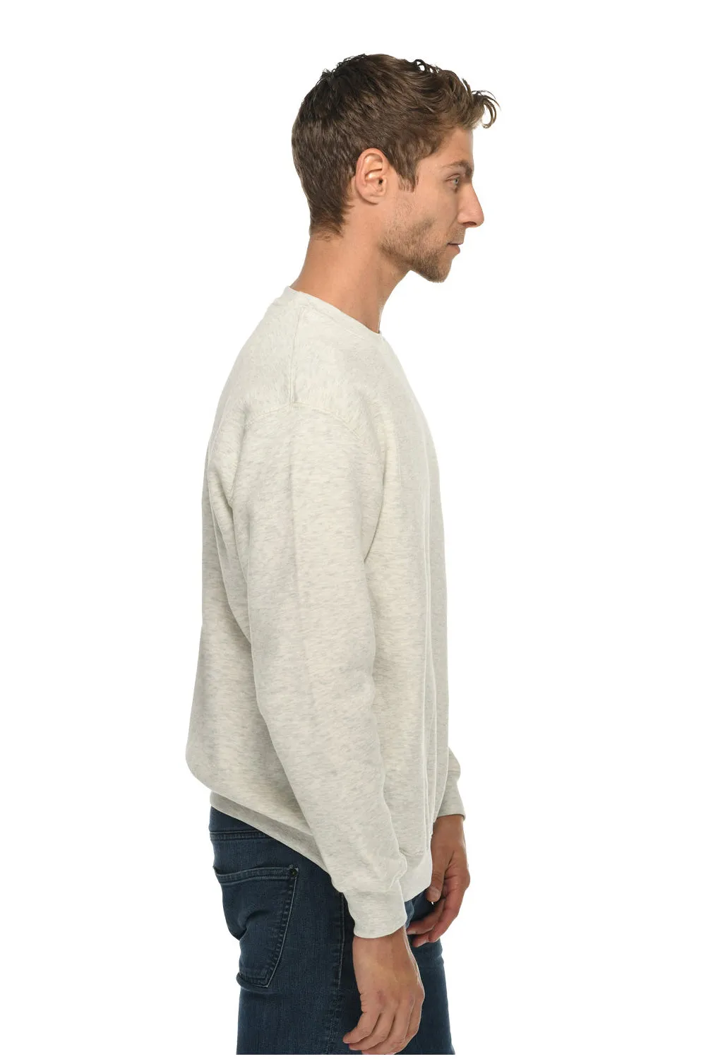 Lane Seven Herren Premium Crewneck Sweatshirt - Heather Oatmeal