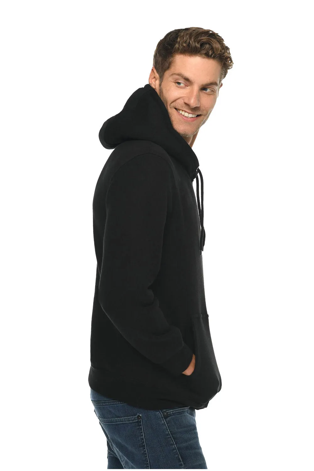Lane Seven Herren Premium Kapuzenpullover Hoodie mit Kangaroo-Tasche - Schwarz