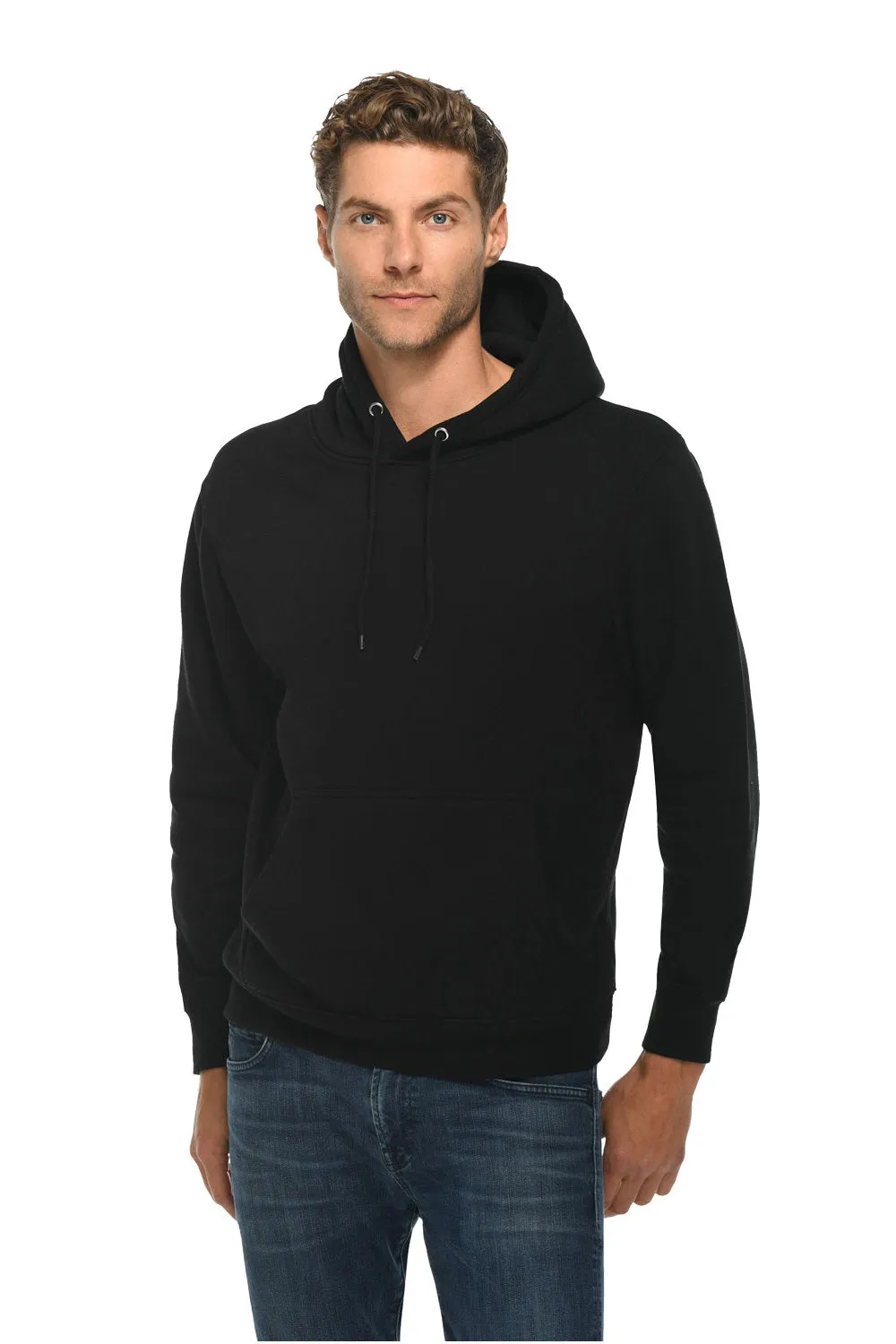 Lane Seven Herren Premium Kapuzenpullover Hoodie mit Kangaroo-Tasche - Schwarz