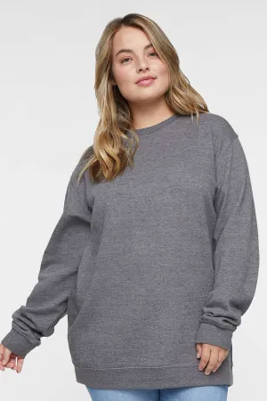 LAT Herren Premium-Fleece-Crewneck-Pullover - Heather Granitgrau