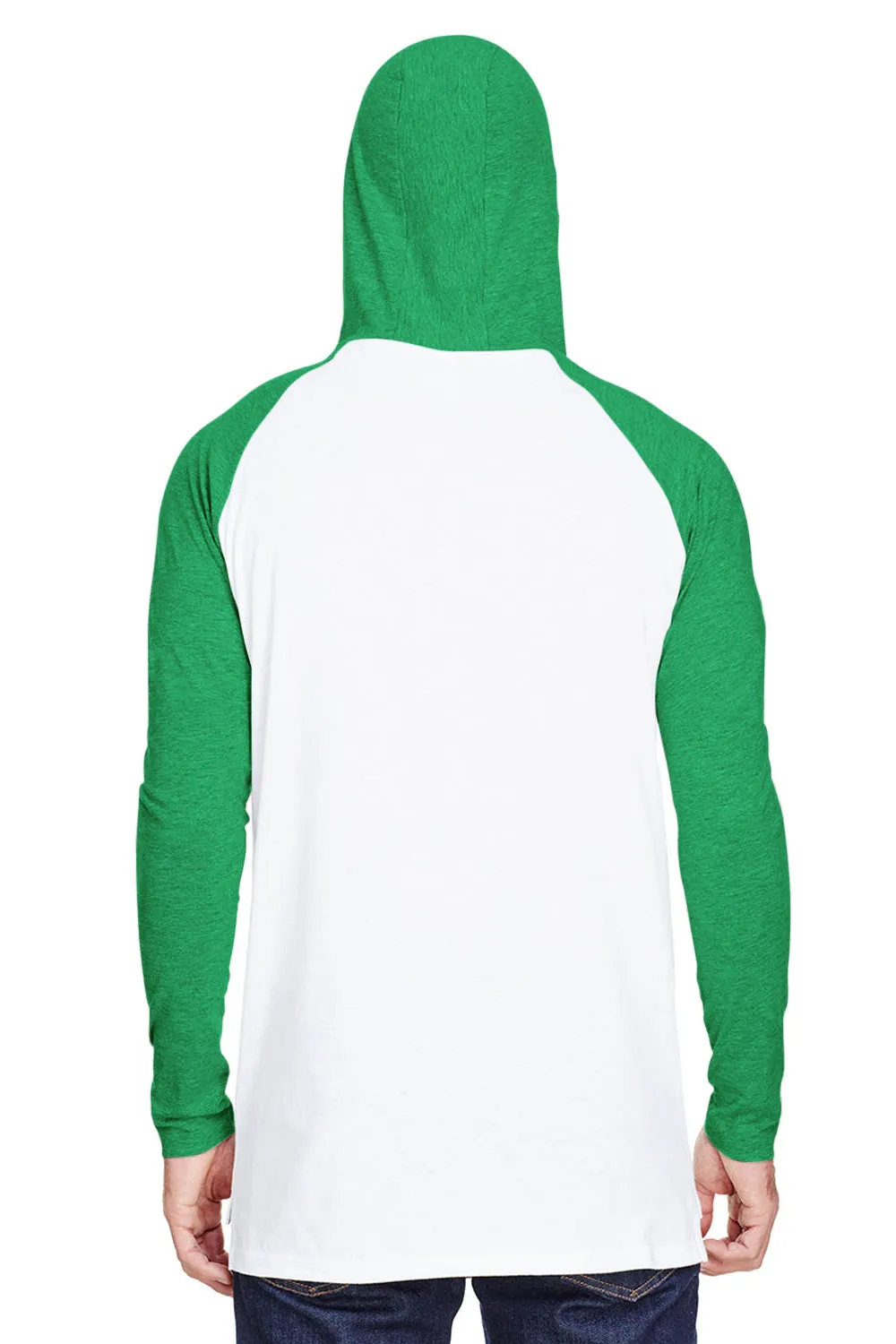 LAT Herren Feines Jersey Kapuzenpullover - Weiß/Grün