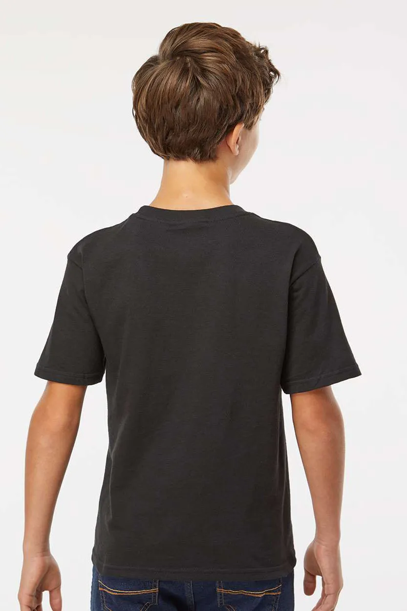 M&O Youth Gold Soft Touch Kurzarm Rundhals T-Shirt - Schwarz