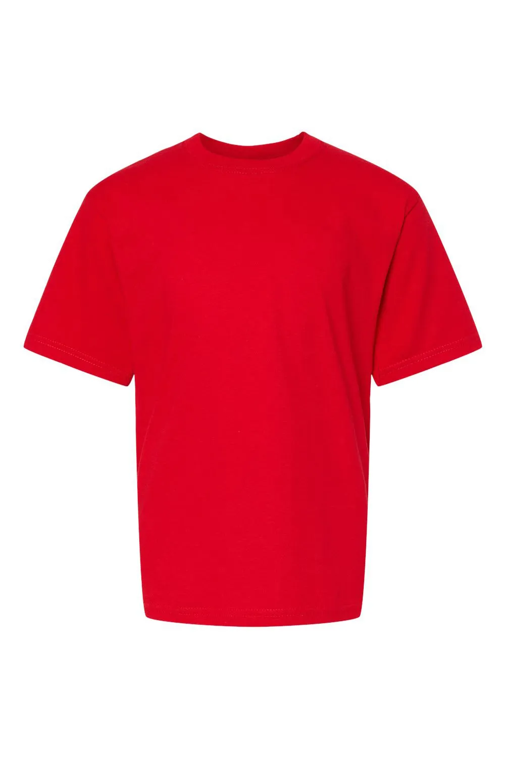 M&O Youth Gold Soft Touch Kurzarm Rundhals T-Shirt - Tiefrot