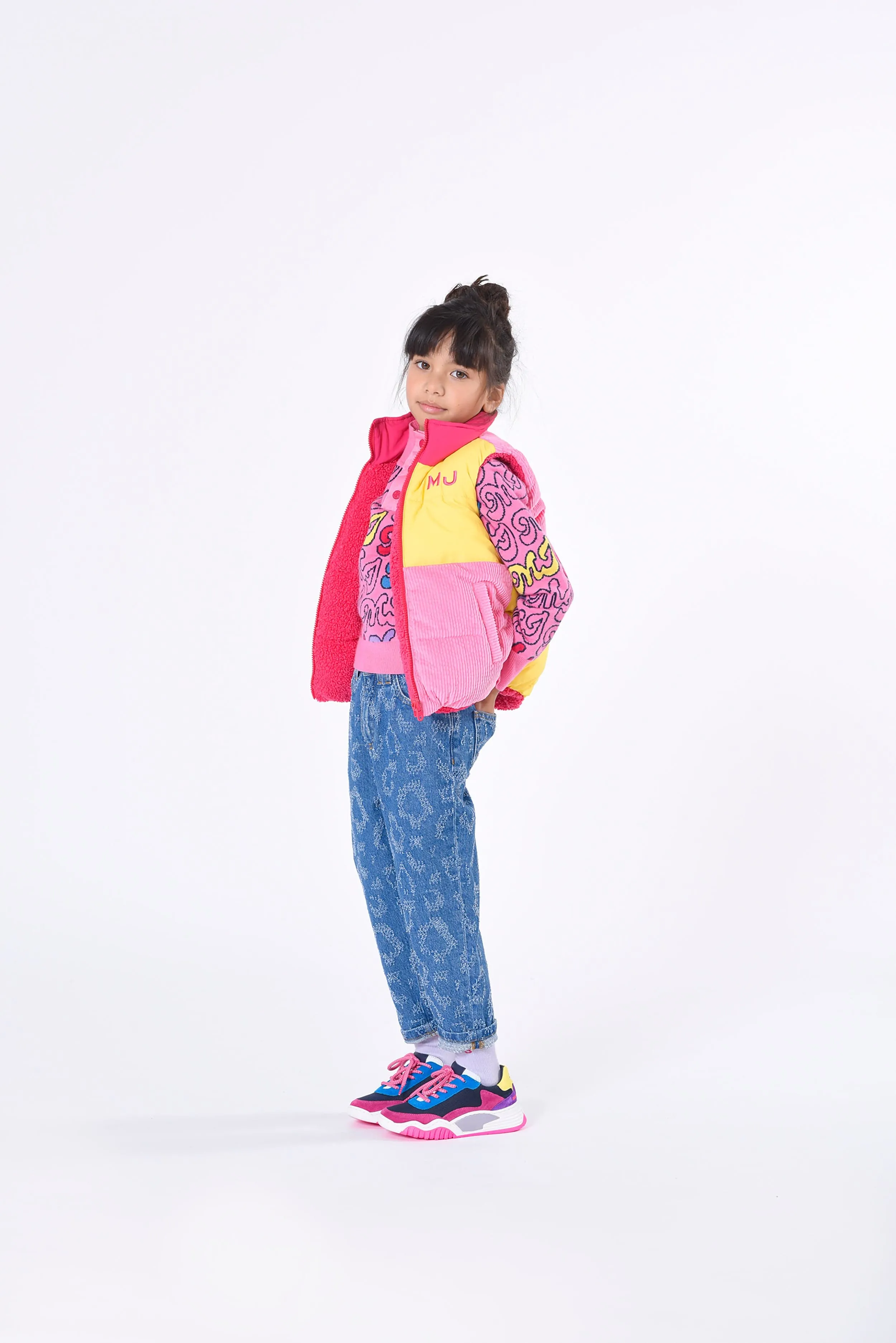 MARC JACOBS Girls Reversibles Puffer-Gilet in Mehrfarben