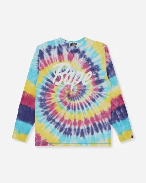 Herren Bape Tie-Dye T-Shirt Mehrfarbig