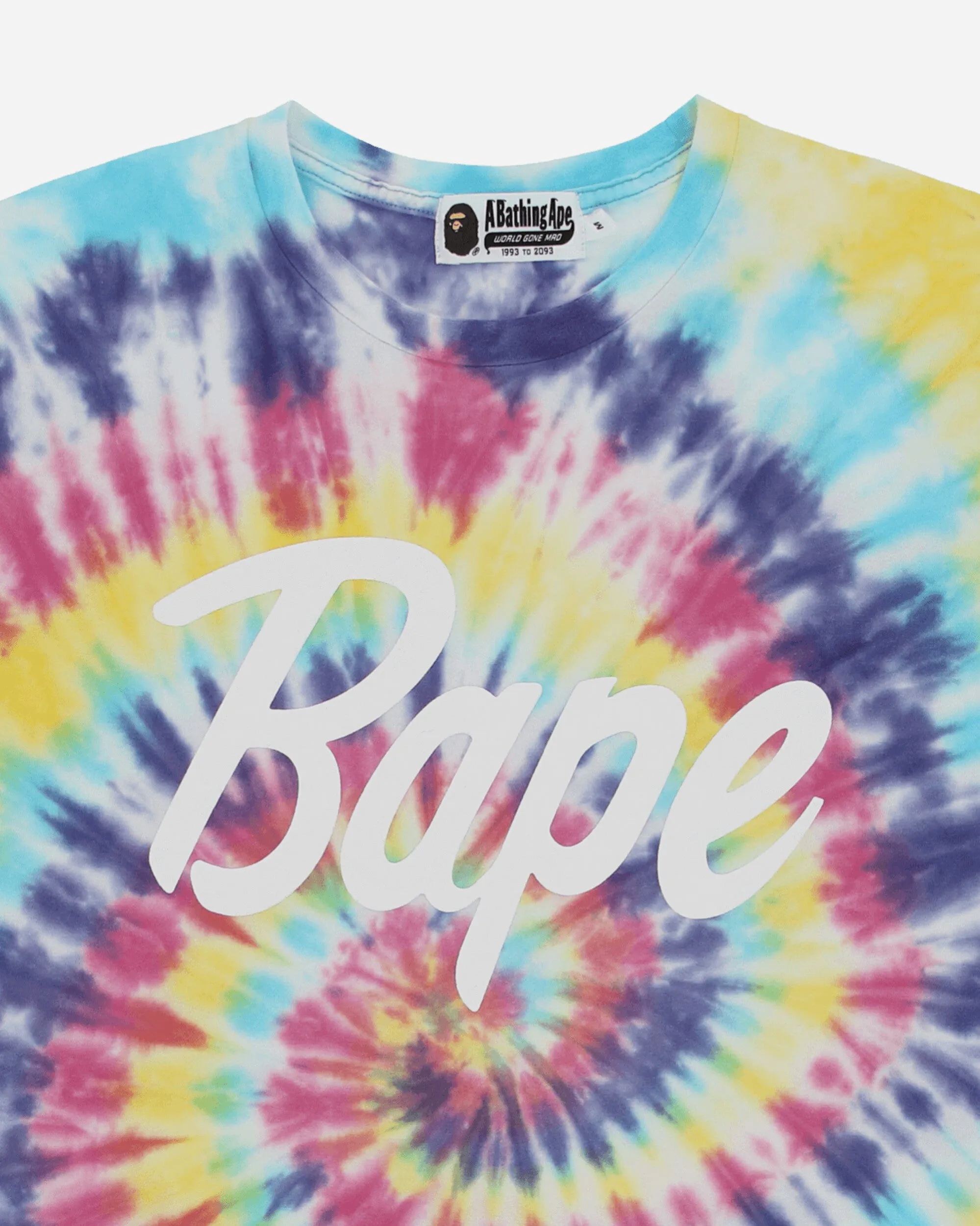 Herren Bape Tie-Dye T-Shirt Mehrfarbig