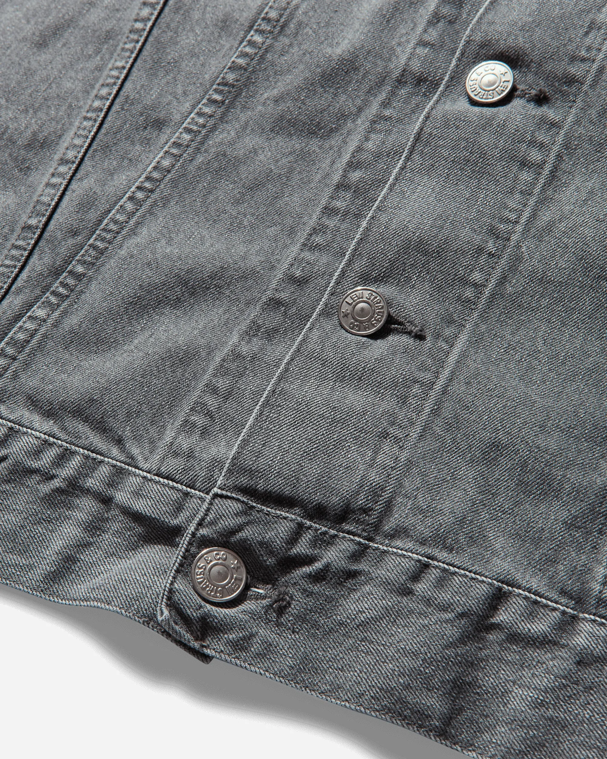 Herren Levi’s Selvedge Denim Trucker Jacket Grau