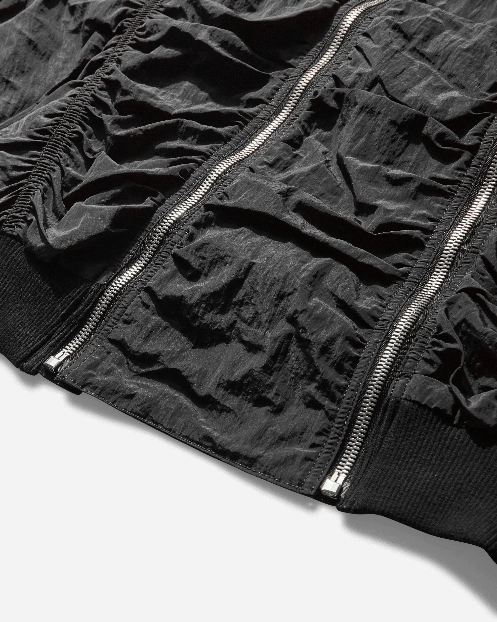 Herren Bio-Jacke mit Doppelflug und Narbenoptik in Schwarz