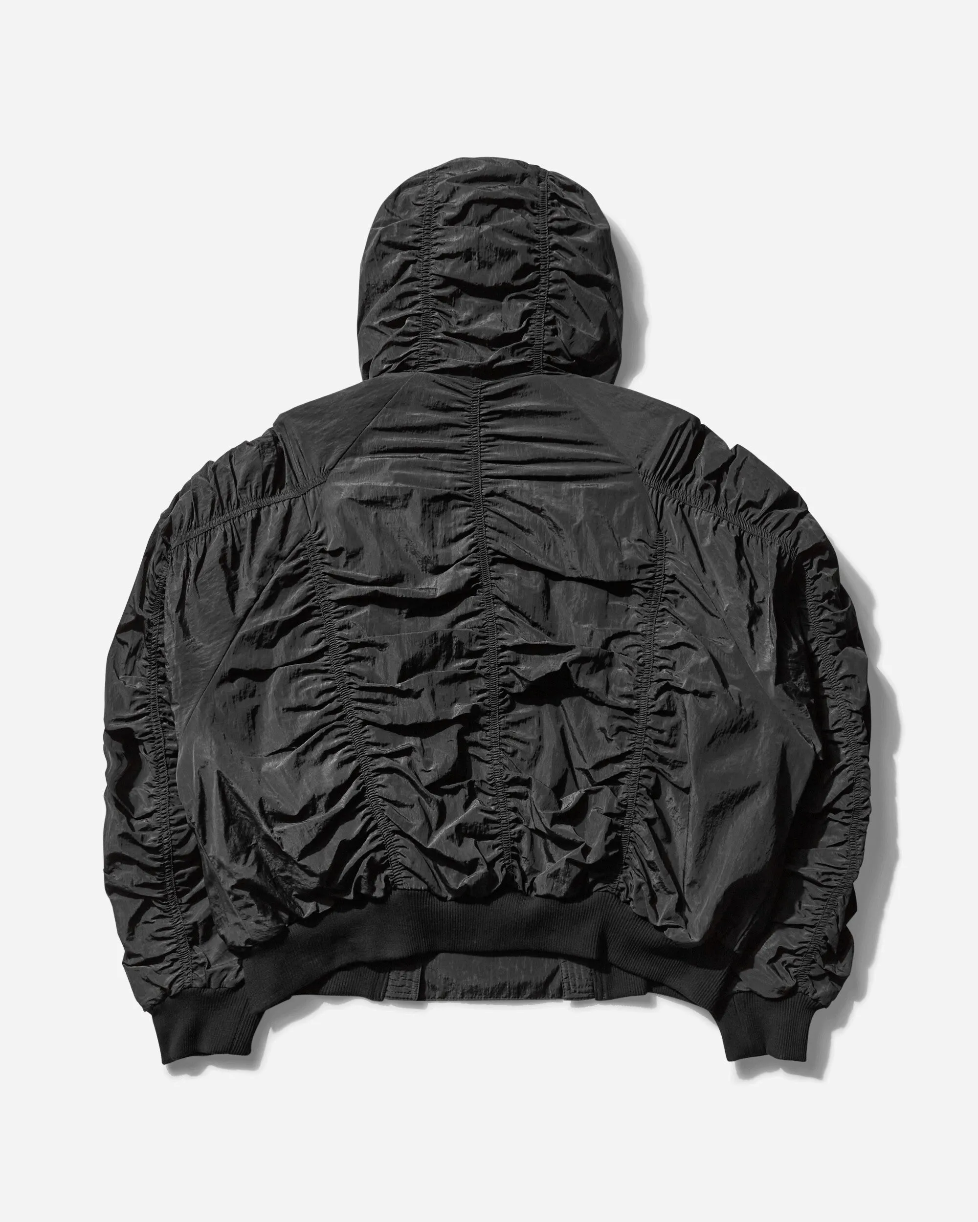 Herren Bio-Jacke mit Doppelflug und Narbenoptik in Schwarz
