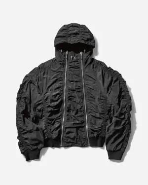 Herren Bio-Jacke mit Doppelflug und Narbenoptik in Schwarz